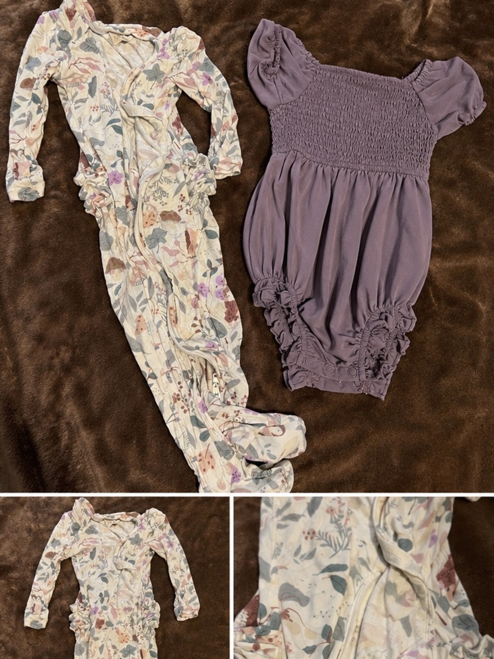 Tullabee Baby Romper Bundle - Lavender & Floral